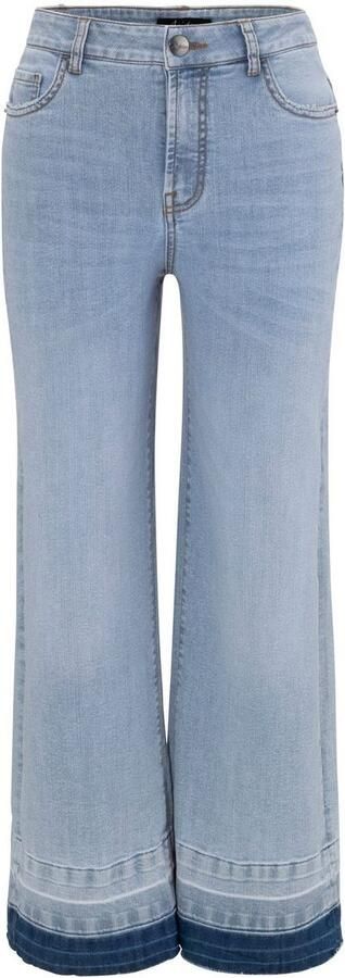 Aniston CASUAL Straight jeans met een trendy wassing op de licht gerafelde zoom - Foto 8