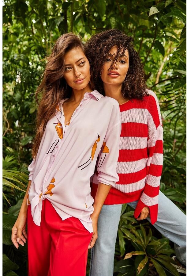 Aniston CASUAL Straight jeans met een trendy wassing op de licht gerafelde zoom - Foto 6