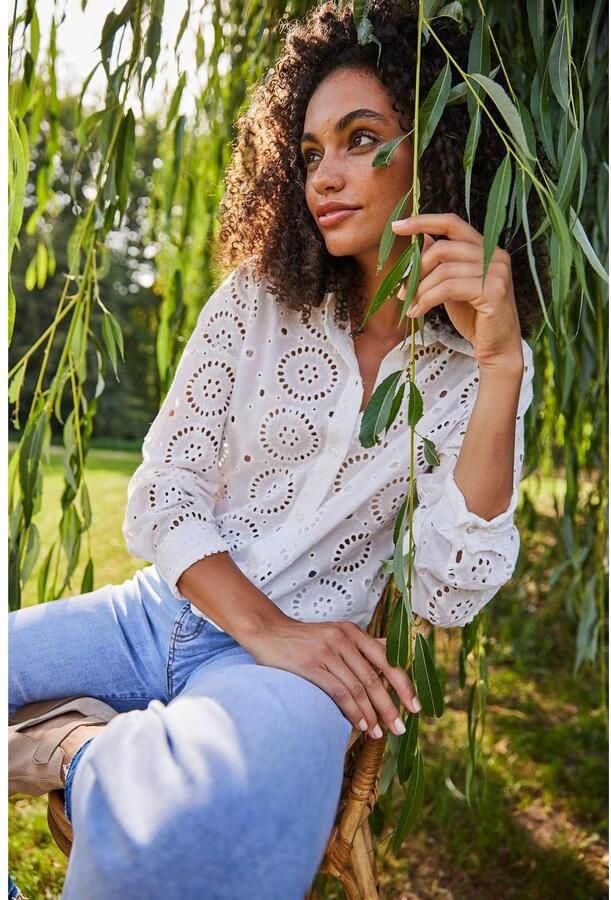 Aniston CASUAL Straight jeans met een trendy wassing op de licht gerafelde zoom - Foto 7