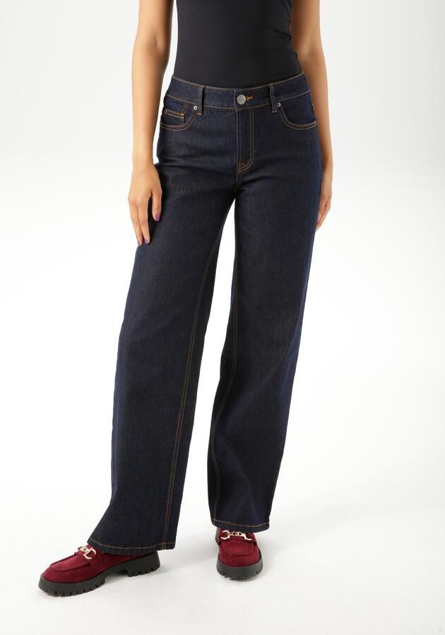 Aniston CASUAL Straight jeans met trendy wijd been - Foto 10