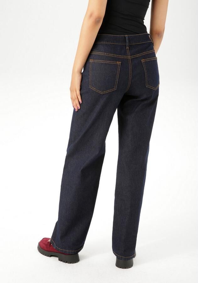 Aniston CASUAL Straight jeans met trendy wijd been - Foto 3