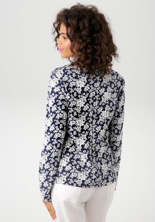 Aniston CASUAL Sweatblazer met expressief bloemenmotief - Foto 5
