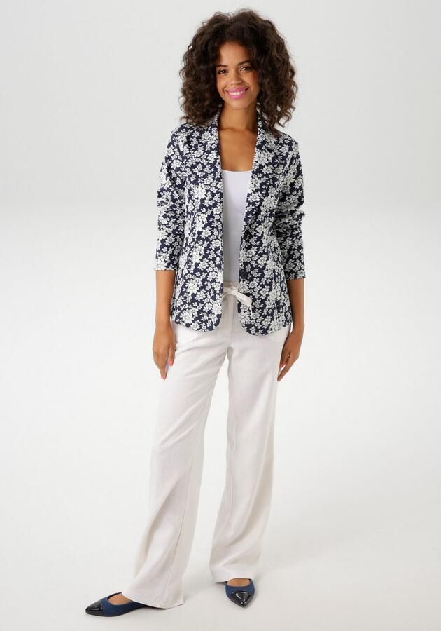 Aniston CASUAL Sweatblazer met expressief bloemenmotief - Foto 6