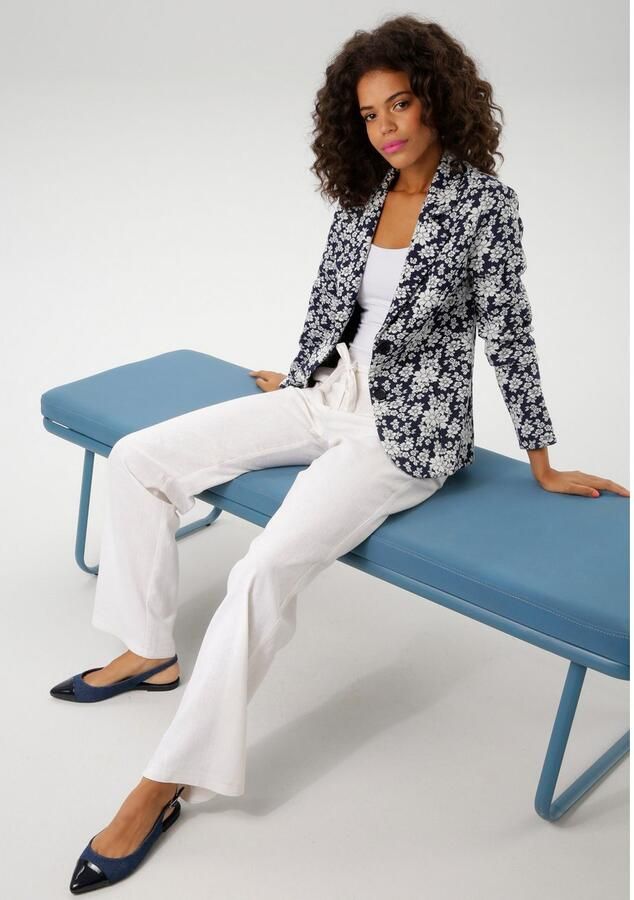 Aniston CASUAL Sweatblazer met expressief bloemenmotief - Foto 4