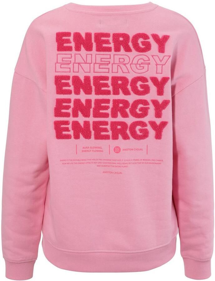 Aniston CASUAL Sweatshirt achterkant met applicaties borduurwerk en belettering - Foto 2