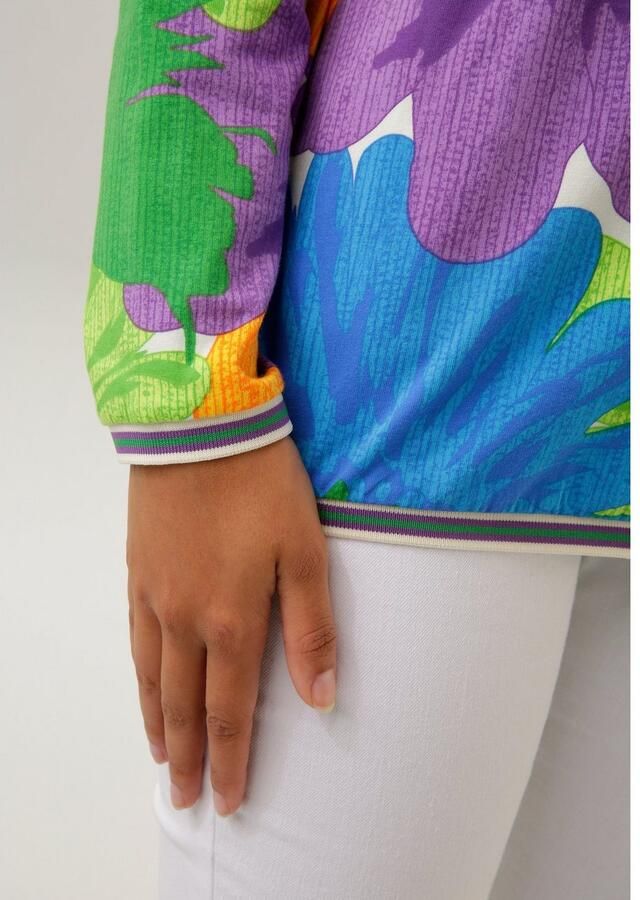 Aniston CASUAL Sweatshirt bedrukt met grote bloemen en bladeren - Foto 2