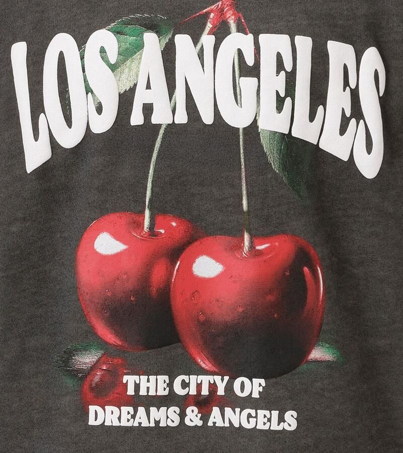 Aniston CASUAL Sweatshirt bedrukt met pittige kersen en opschriften nieuwe collectie