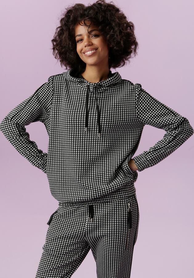 Aniston CASUAL Sweatshirt Capuchon met een bindstrik aan te passen