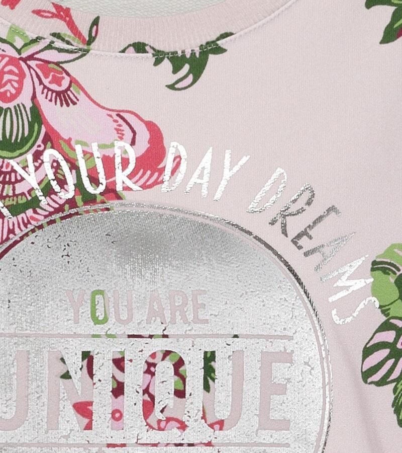 Aniston CASUAL Sweatshirt in extravagante bloemenprint met folieprint