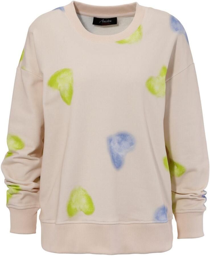 Aniston CASUAL Sweatshirt met batik-harten bedrukt - Foto 2