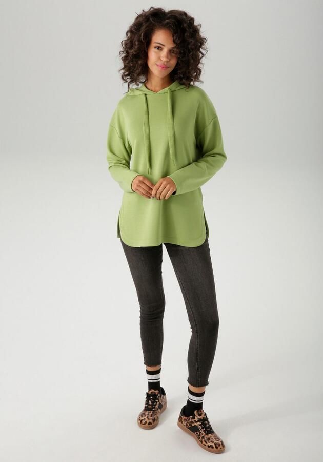 Aniston CASUAL Sweatshirt met bindband aan de capuchon nieuwe collectie - Foto 6