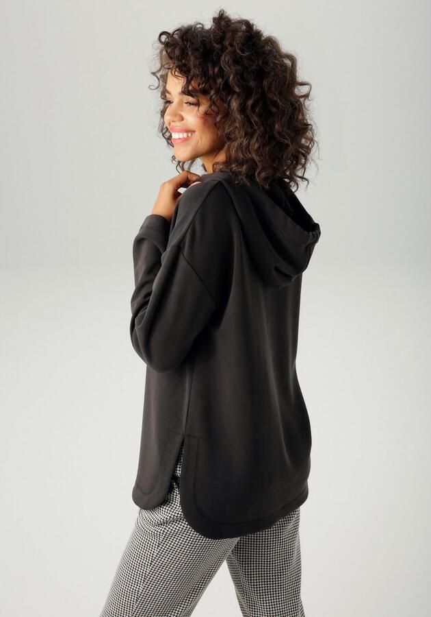 Aniston CASUAL Sweatshirt met bindband aan de capuchon nieuwe collectie - Foto 3