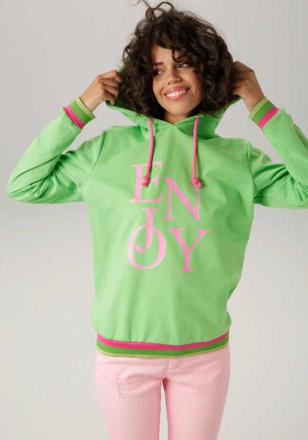 Aniston CASUAL Sweatshirt met "enjoy" print - Foto 7