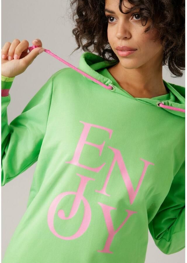 Aniston CASUAL Sweatshirt met "enjoy" print - Foto 2