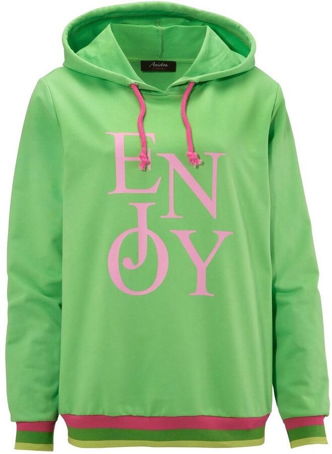 Aniston CASUAL Sweatshirt met "enjoy" print
