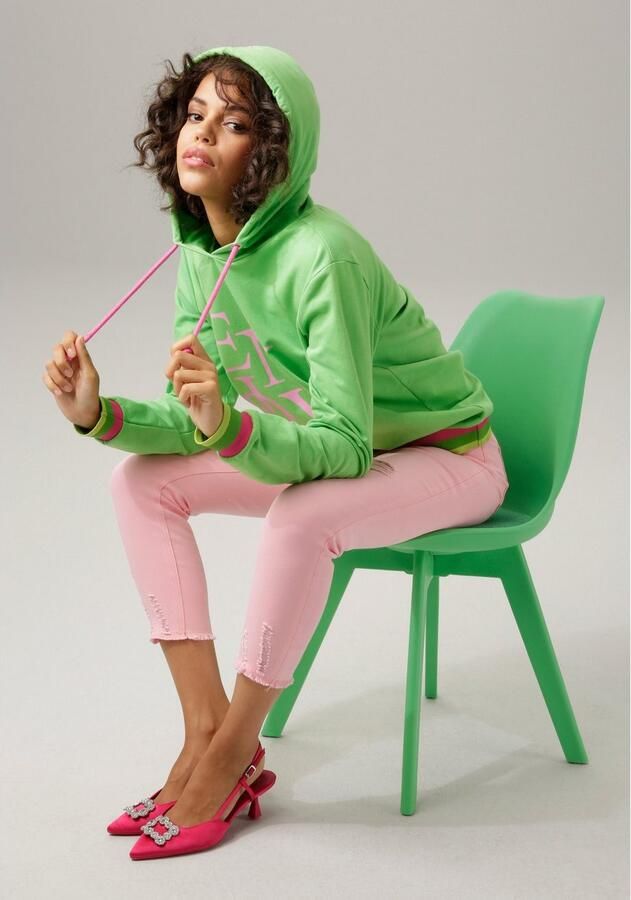 Aniston CASUAL Sweatshirt met "enjoy" print - Foto 4