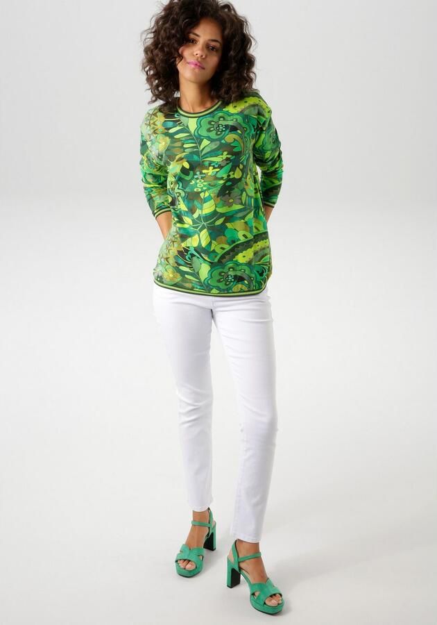 Aniston CASUAL Sweatshirt met extravagante print in batik-stijl - Foto 5