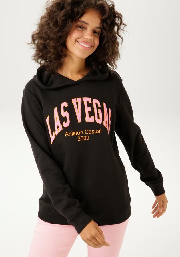 Aniston CASUAL Sweatshirt met geborduurd "las vegas" detail - Foto 6