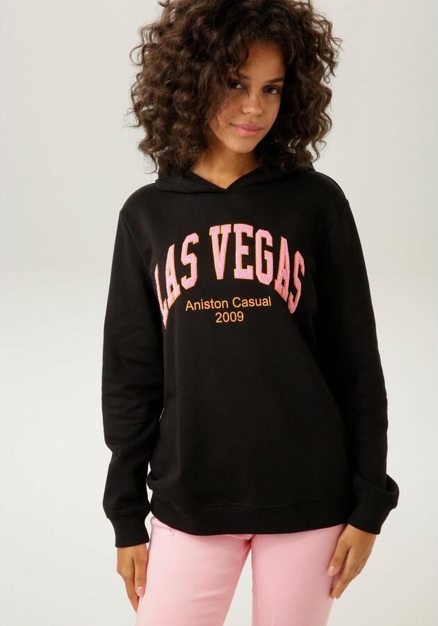 Aniston CASUAL Sweatshirt met geborduurd "las vegas" detail - Foto 4