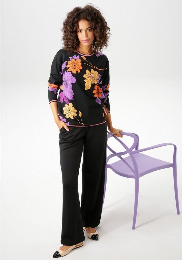 Aniston CASUAL Sweatshirt met grootvlak bloemen bedrukt - Foto 6