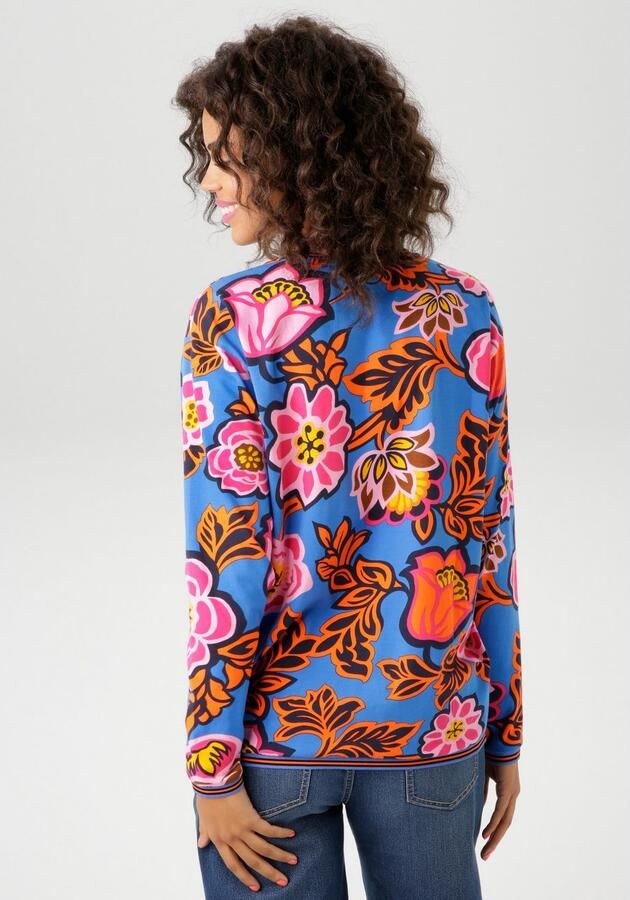 Aniston CASUAL Sweatshirt met grootvlak grafische bloemenprint - Foto 5