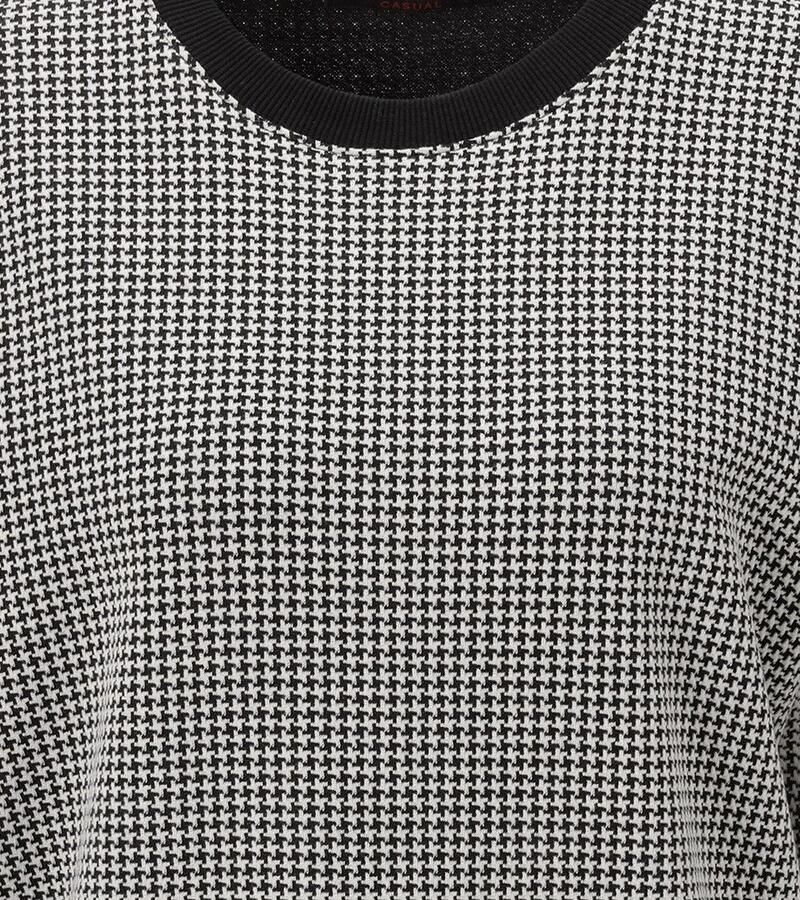 Aniston CASUAL Sweatshirt met trendy pied-de-poulemotief nieuwe collectie