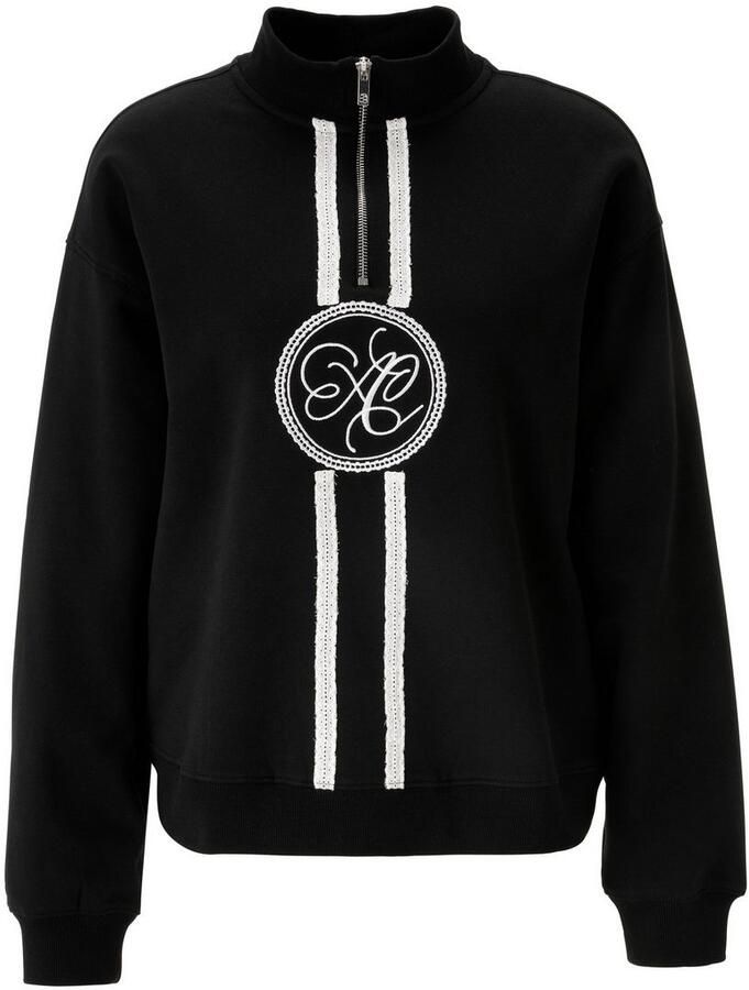 Aniston CASUAL Sweatshirt uitgebreid versierd met borduursel en kanten banden nieuwe collectie - Foto 2