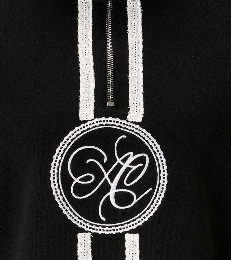 Aniston CASUAL Sweatshirt uitgebreid versierd met borduursel en kanten banden nieuwe collectie