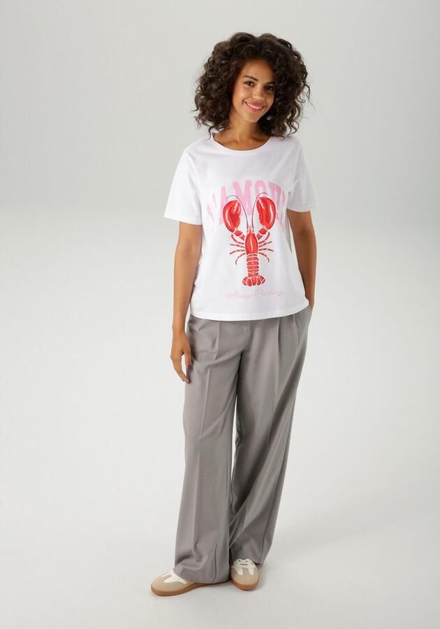 Aniston CASUAL T-shirt bedrukt met kreeften en opschriften nieuwe collectie - Foto 5