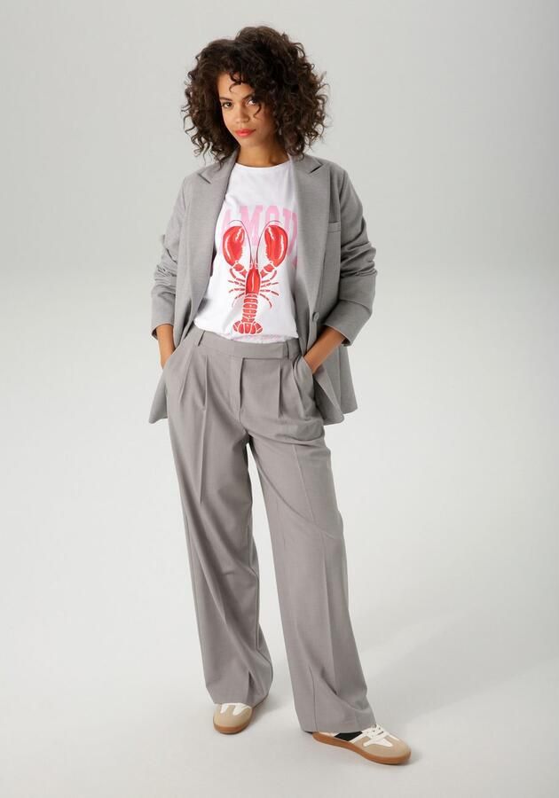 Aniston CASUAL T-shirt bedrukt met kreeften en opschriften nieuwe collectie - Foto 6