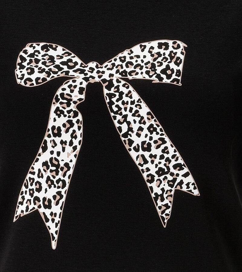 Aniston CASUAL T-shirt bedrukt met strik in luipaarddessin nieuwe collectie - Foto 2