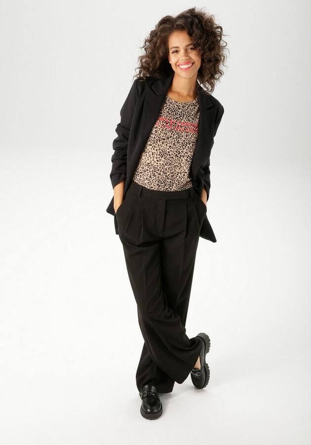 Aniston CASUAL T-shirt in luipaardprint met state t-belettering nieuwe collectie - Foto 5