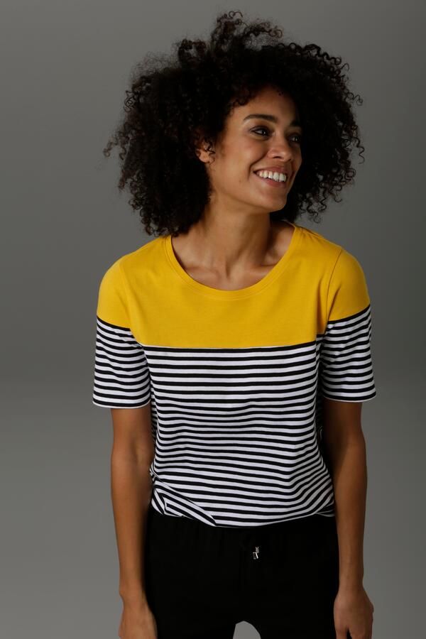 Aniston CASUAL T-shirt in marine-look - Foto 4