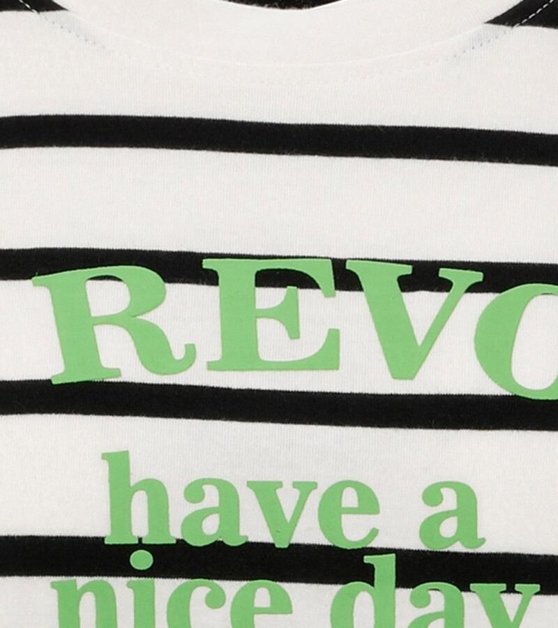 Aniston CASUAL T-shirt in streeppatroon met state t-opdruk - Foto 2