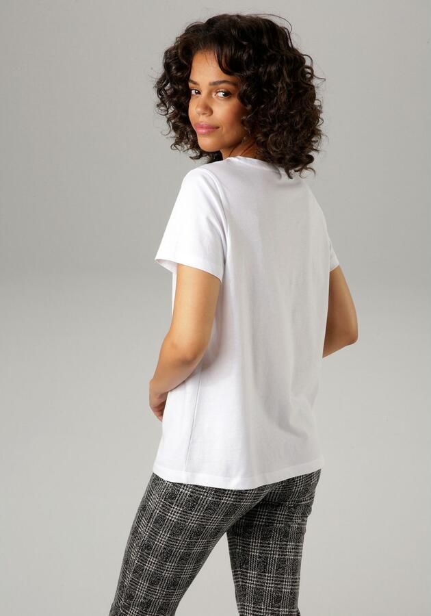 Aniston CASUAL T-shirt met aniston-opdruk - Foto 5