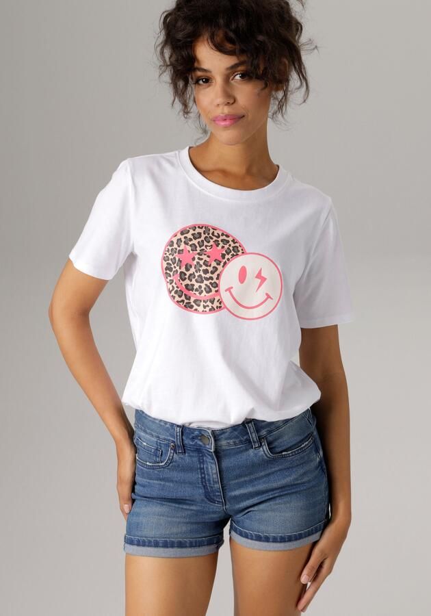 Aniston CASUAL T-shirt met coole smileys print - Foto 6