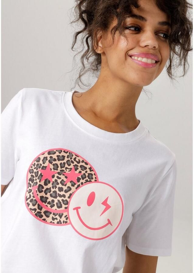 Aniston CASUAL T-shirt met coole smileys print - Foto 2