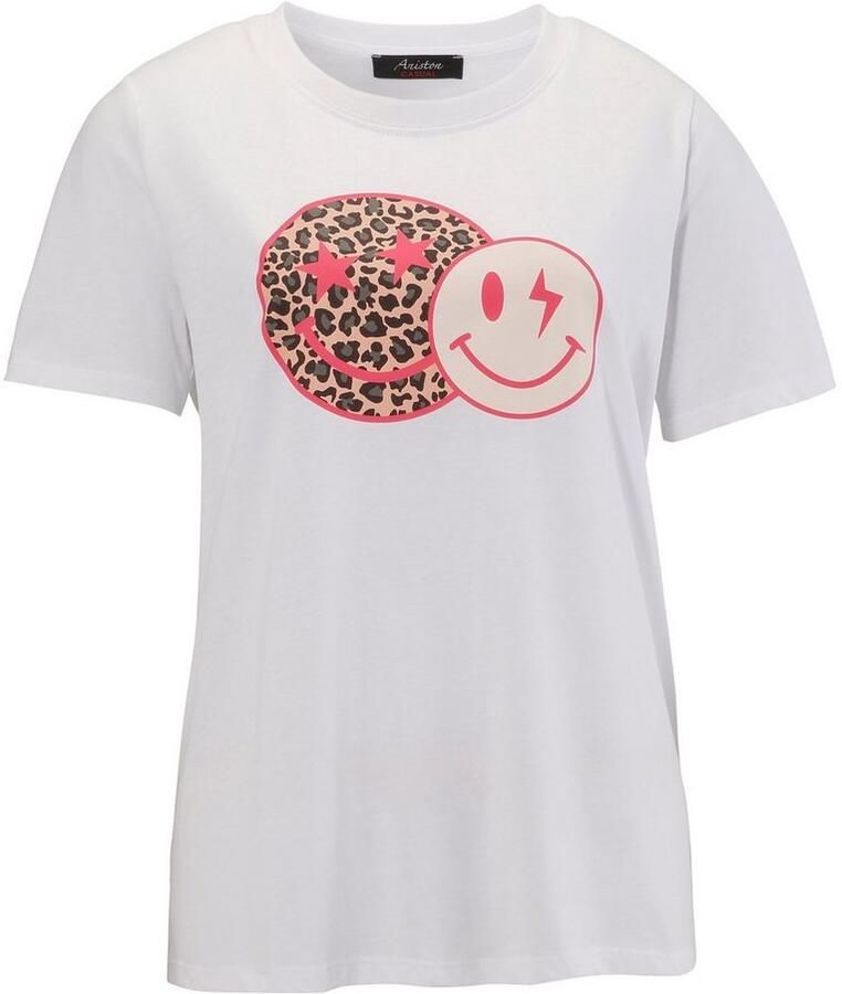 Aniston CASUAL T-shirt met coole smileys print