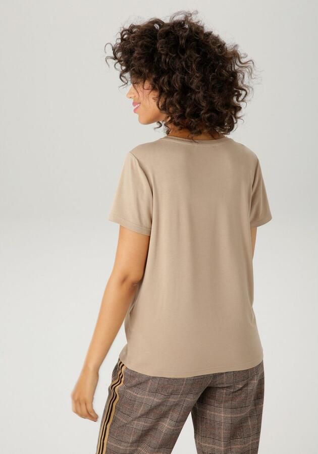 Aniston CASUAL T-shirt met folieprint versierd "love"-opschrift nieuwe collectie - Foto 5