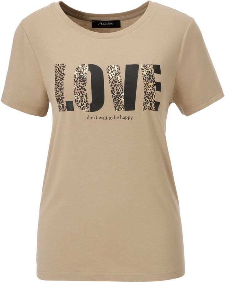 Aniston CASUAL T-shirt met folieprint versierd "love"-opschrift nieuwe collectie - Foto 2