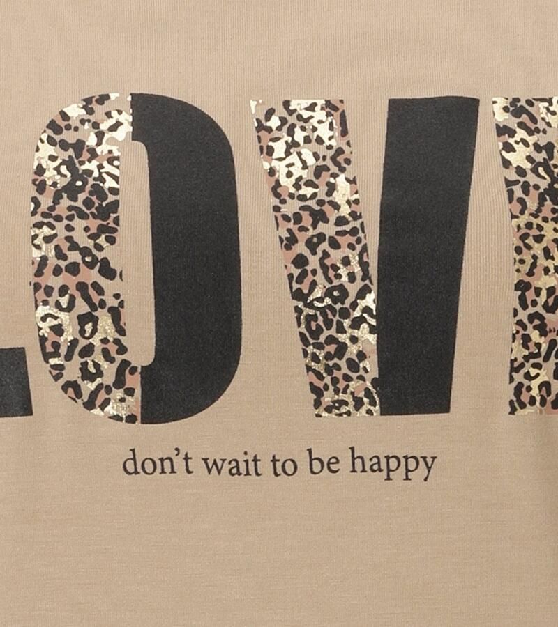 Aniston CASUAL T-shirt met folieprint versierd "love"-opschrift nieuwe collectie