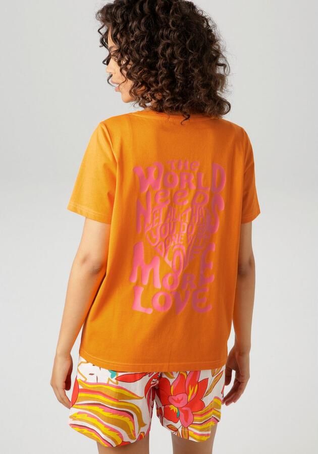 Aniston CASUAL T-shirt met grote statement-opschrift op de rug - Foto 3