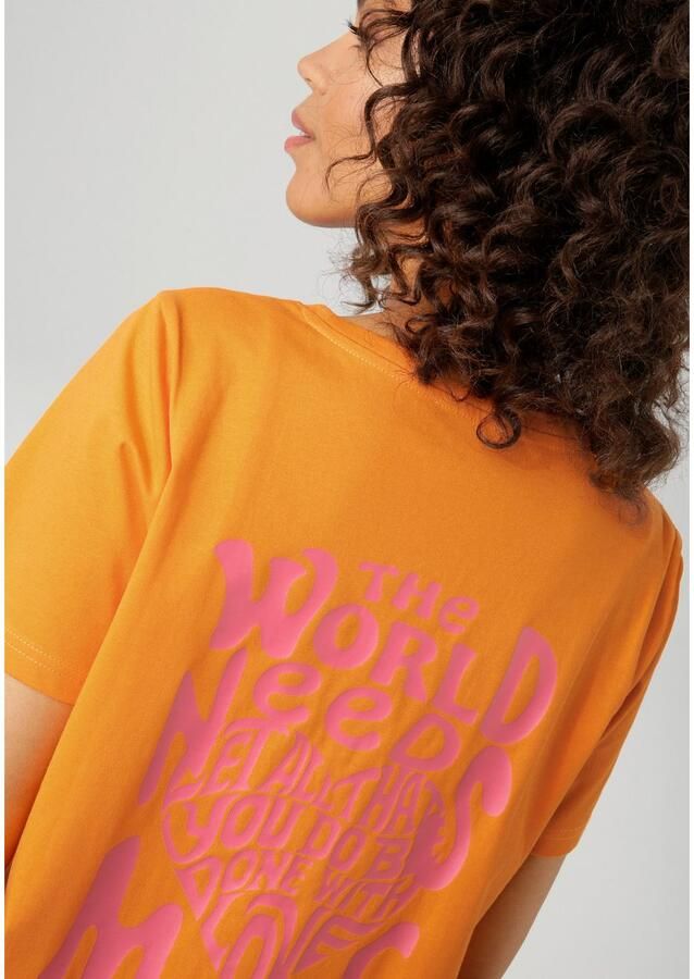 Aniston CASUAL T-shirt met grote statement-opschrift op de rug - Foto 2