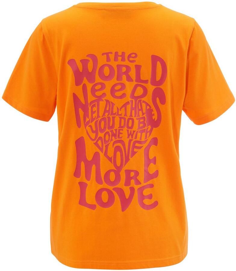 Aniston CASUAL T-shirt met grote statement-opschrift op de rug