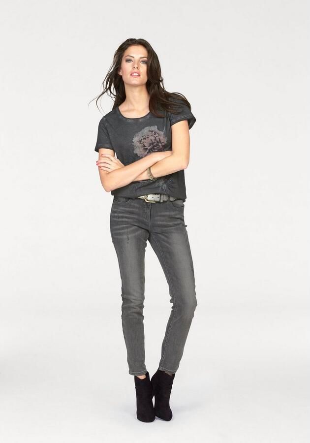 Aniston CASUAL T-shirt met oil-dyed-wassing - Foto 5