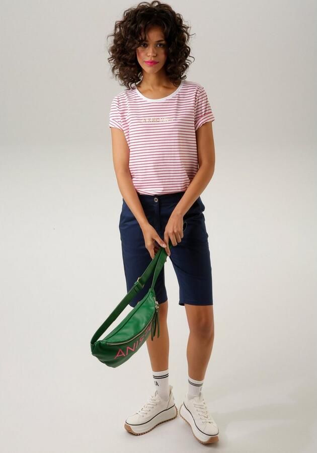 Aniston CASUAL T-shirt met streepdessin - Foto 4