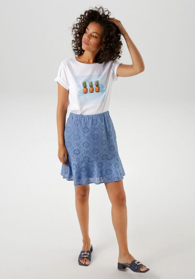 Aniston CASUAL T-shirt met tropische ananas-print voor - Foto 6