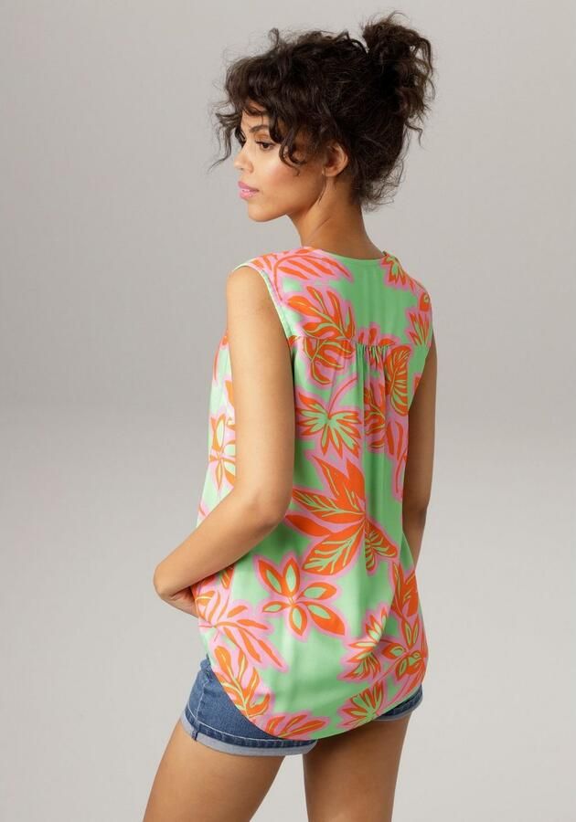 Aniston CASUAL Top met kleurintensieve grootbladige print - Foto 4