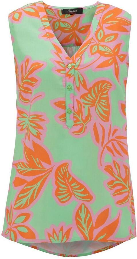 Aniston CASUAL Top met kleurintensieve grootbladige print - Foto 5