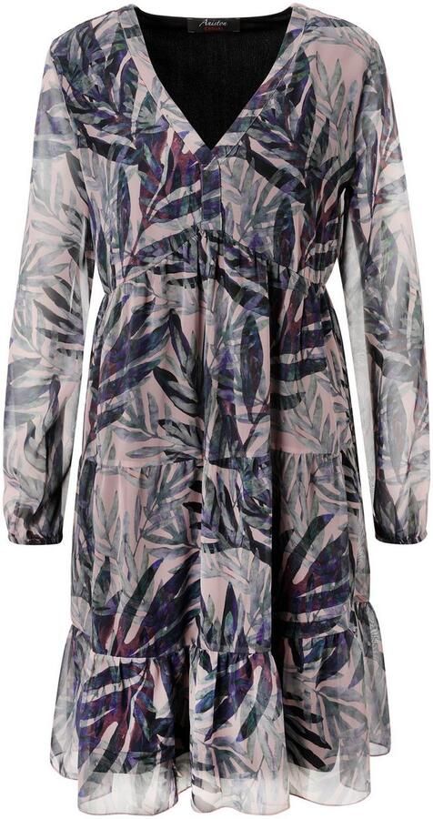 Aniston CASUAL Tuniekjurk bedrukt met exotische bladeren in batik-look nieuwe collectie - Foto 5